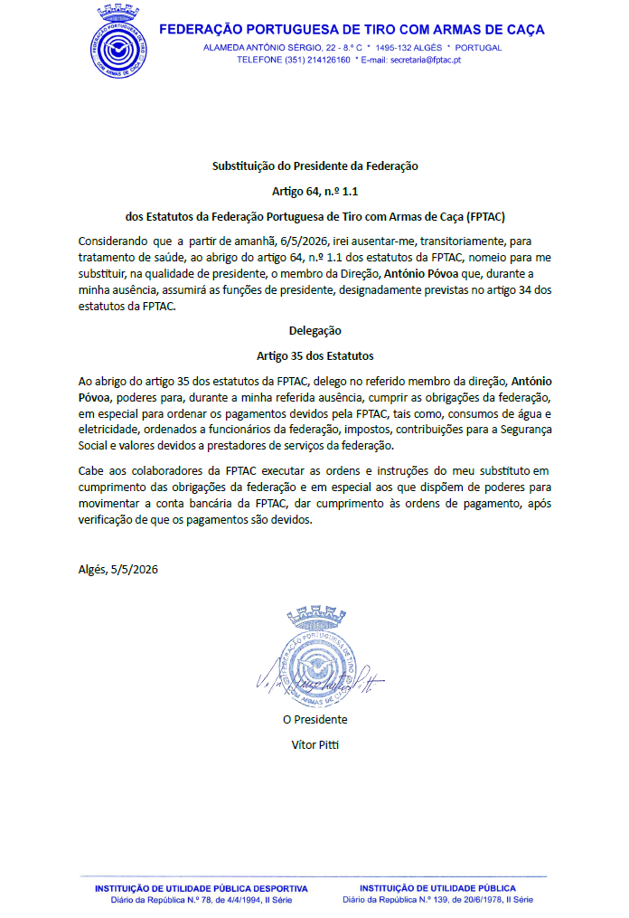 Nova Delegação de Poderes 2026