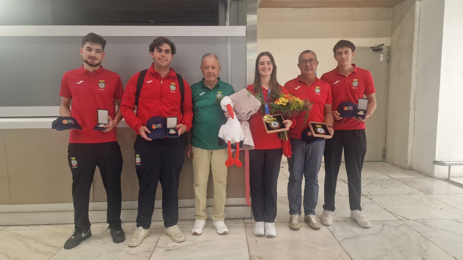 Chegada da Seleção Nacional U-23 de Fosso Olímpico ao aeroporto